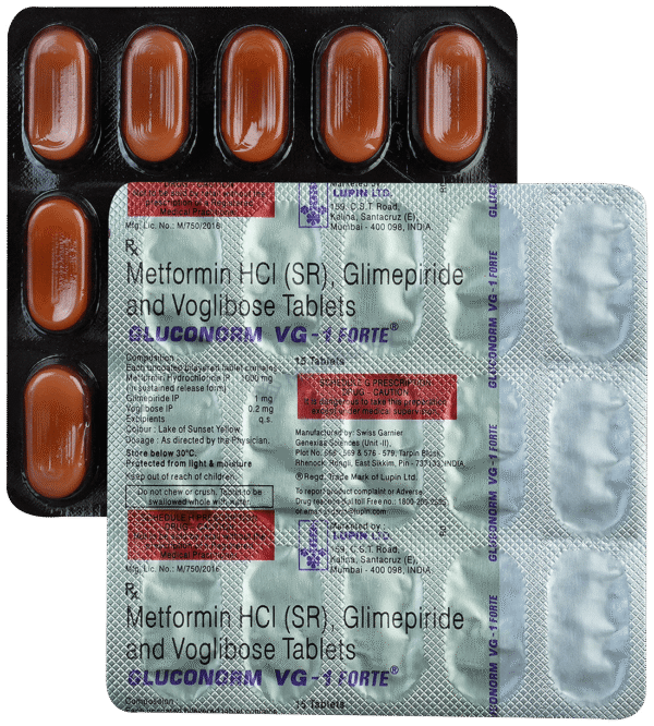 Gluconorm VG 1 Forte Tablet SR - Image 2