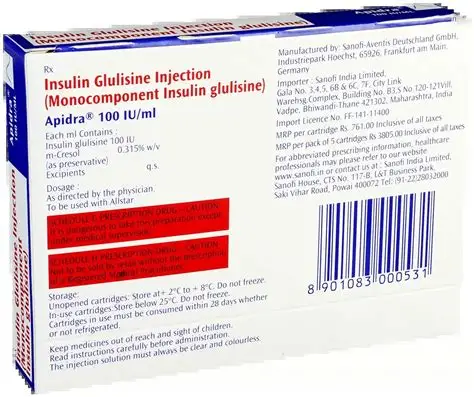 Apidra 100IU Cartridge 1*3ml - Image 3