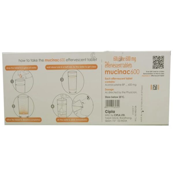 Mucinac 600 Effervescent Tablet - Image 3