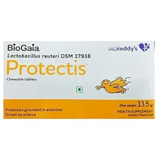 Biogaia Protectis Probiotic Chewable Tablet for Gut Health | Flavour Lemon
