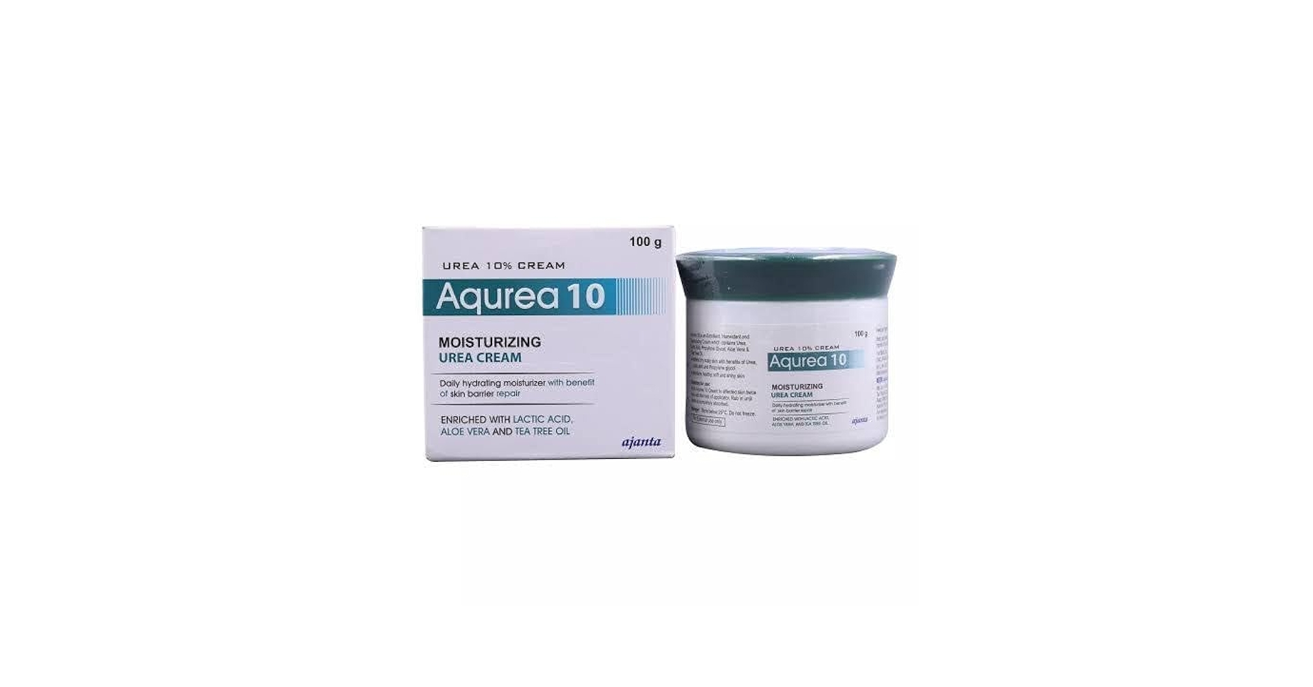 Aqurea 10 Moisturizing Urea Cream with Lactic Acid, Aloe Vera'100GM - Image 3