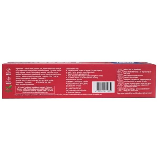 Senquel-F Medicated Toothpaste | For Sensitive Teeth & Gums | Fast Relief & Enamel Protection 100g - Image 2