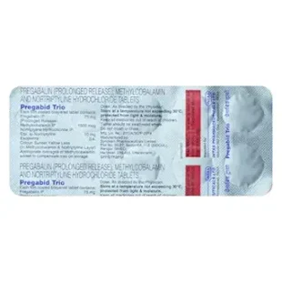 Pregabid Trio 75mg/10mg/1500mcg Tablet
