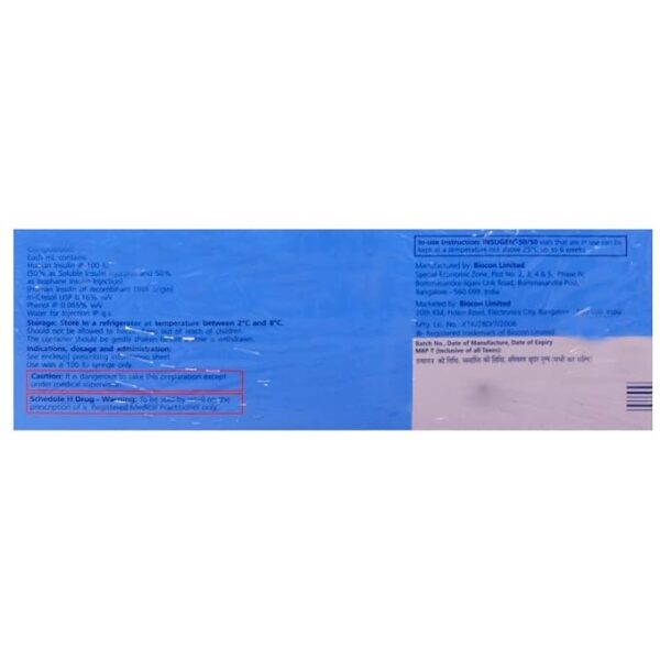 Insugen 50/50 Suspension for Injection 100IU/ml - Image 2