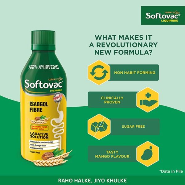 Softolax Liquifibre S/F Mango Flav Oral Solution, 225 ml - Image 2