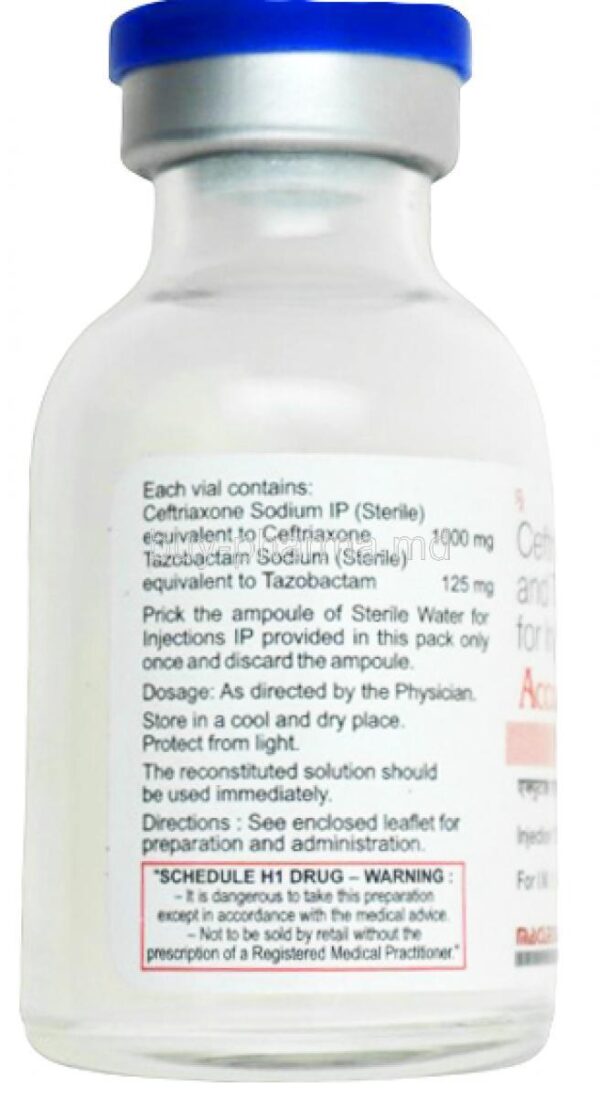Accutaz HS 500mg/62.5mg Injection - Image 4
