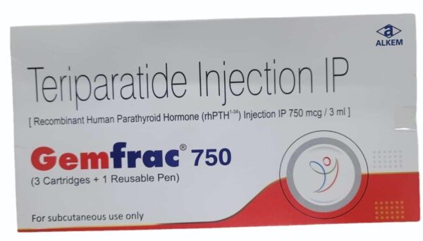 GEMFRAC 750MCG/3ML ( 3 CARTRIDGES + 1 REUSABLE PEN ) INJ