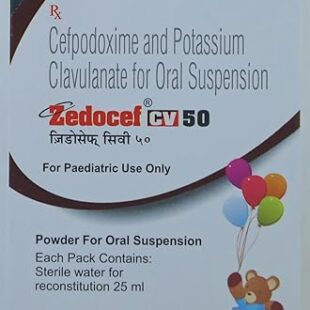 Zedocef CV 50 mg/31.25 mg Syrup