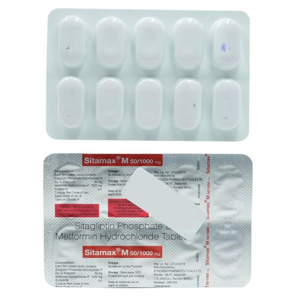 Sitamax M 50mg/1000mg Tablet - Image 2