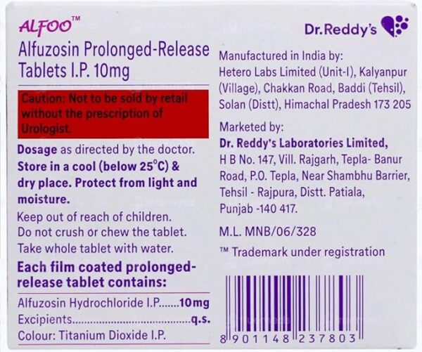 Alfoo 10mg Tablet PR - Image 3