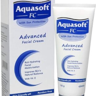 Aquasoft FC Advanced Facial Cream with Sun Protection Paraben-Free Face Care Product with Vitamin E 100g