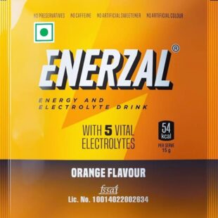 Enerzal Enerzal Energy & Electrolyte Drink with 5 Vital Electrolytes | For Stomach Care | Flavour Powder Orange