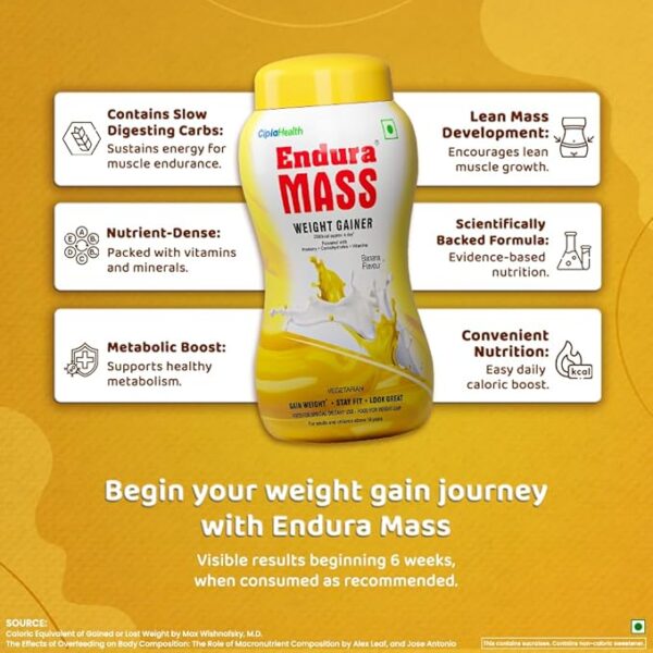 Endura Mass Weight Gainer | Flavour Banana - Image 4