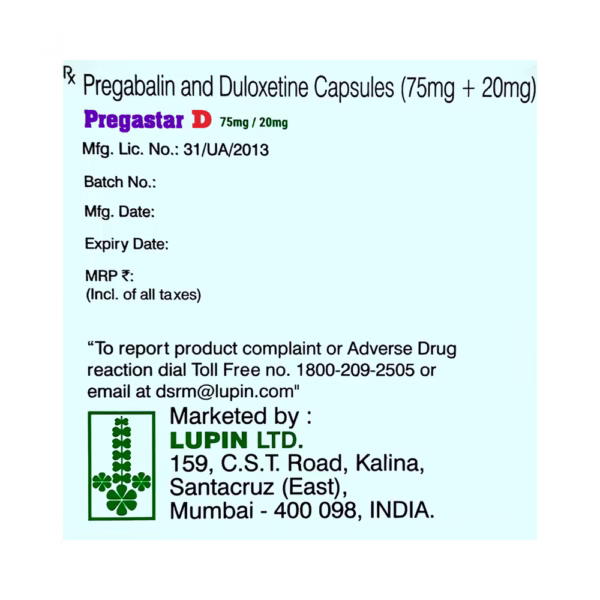 Pregastar D 75mg/20mg Capsule - Image 3