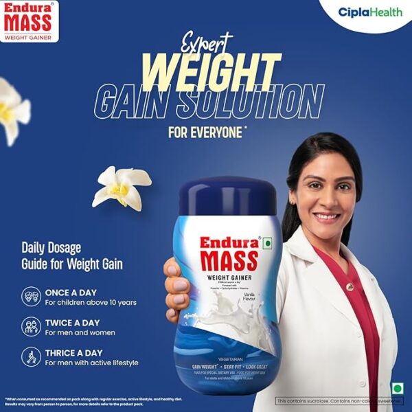 Endura Mass Weight Gainer | Flavour Vanilla - Image 4