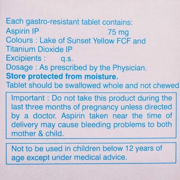 Ecosprin 75 Tablet - Image 2