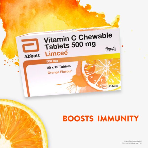 Limcee Vitamin C Chewable Tablet | Flavour Orange - Image 4