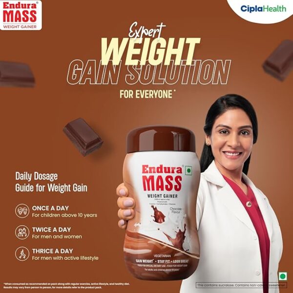 Endura Mass Weight Gainer | Flavour Chocolate - Image 2