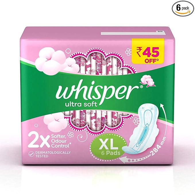 Whisper Ultra Soft for Women XL - 6 Pads