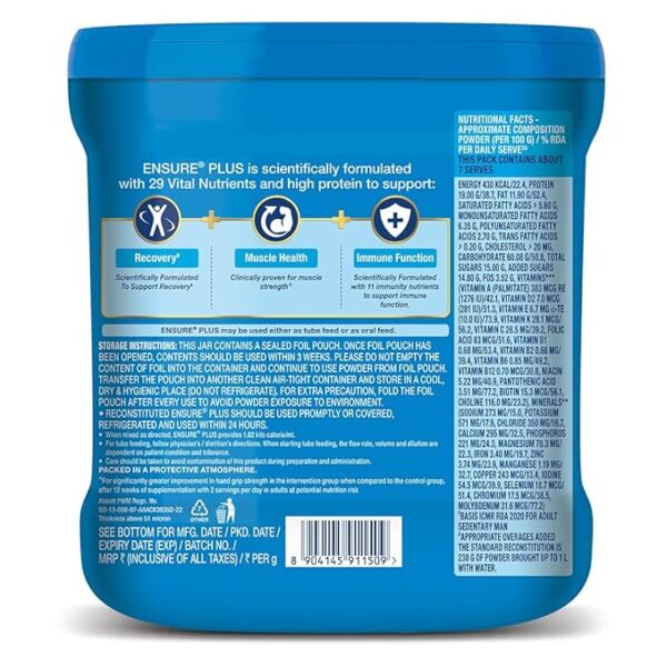 Ensure Plus Vanilla 400gm Jar - Image 4