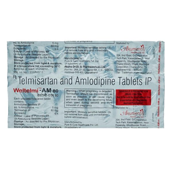 Weltelmi-AM 80mg Tablet - Image 2