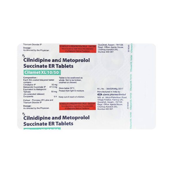 Cilamet XL 10/50 Tablet ER - Image 5