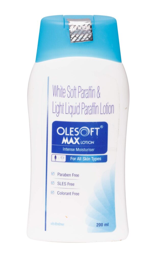 Olesoft Max Intense Moisturiser Lotion with Soft Paraffin & Light Liquid Paraffin | Paraben, SLES & Colourant-Free | Derma Care | For All Skin Types