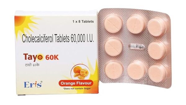 Tayo 60K Cholecalciferol Tablet | Flavour Orange