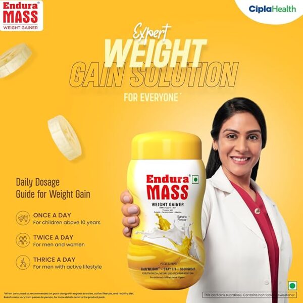 Endura Mass Weight Gainer | Flavour Banana - Image 3