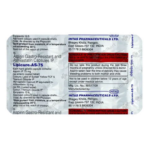 Lipicure-AS 75 Capsule 1*10 - Image 2