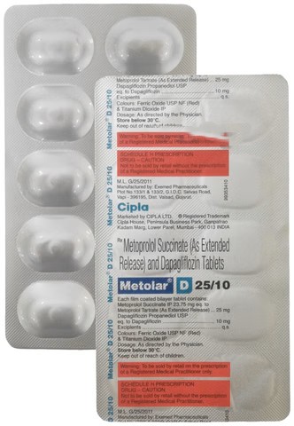 Metolar D 10mg/25mg Tablet 1*10