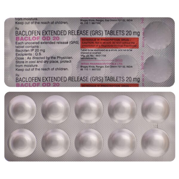 Baclof OD 20 Tablet ER - Image 2