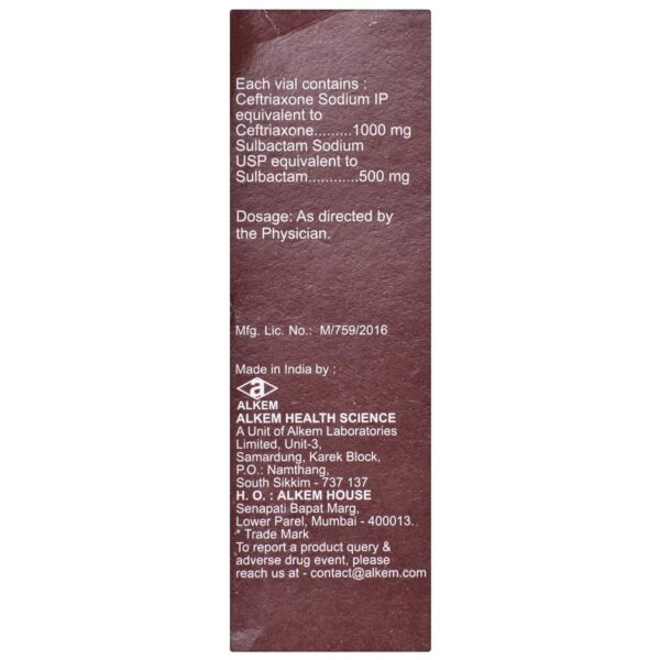Xone SB 1000mg/500mg Injection - Image 8