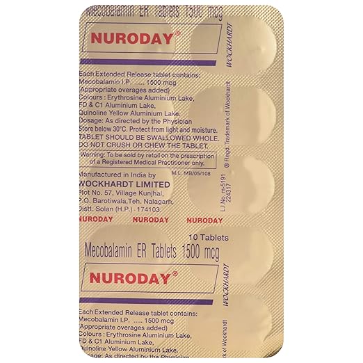 Nuroday 1500mcg Tablet 1*10 - Image 4