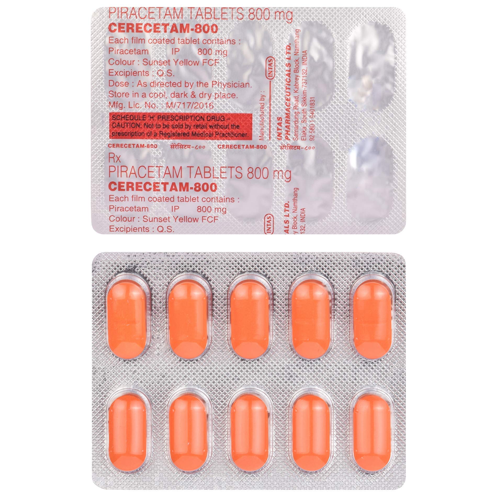 Cerecetam 800 Tablet 1*10 - Image 2
