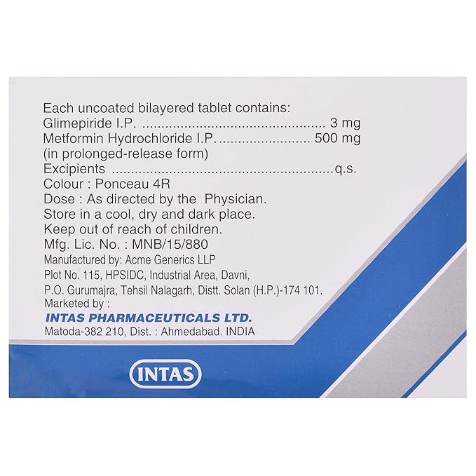 Zoryl M 3mg/500mg Tablet PR - Image 2