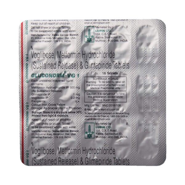 Gluconorm-VG 1 Tablet SR - Image 2