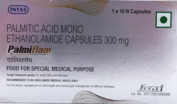 Palmiflam Palmitic Acid Mono Ethanolamide Capsule for Joint Health