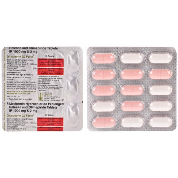 Gluconorm G2 Forte Tablet PR - Image 2
