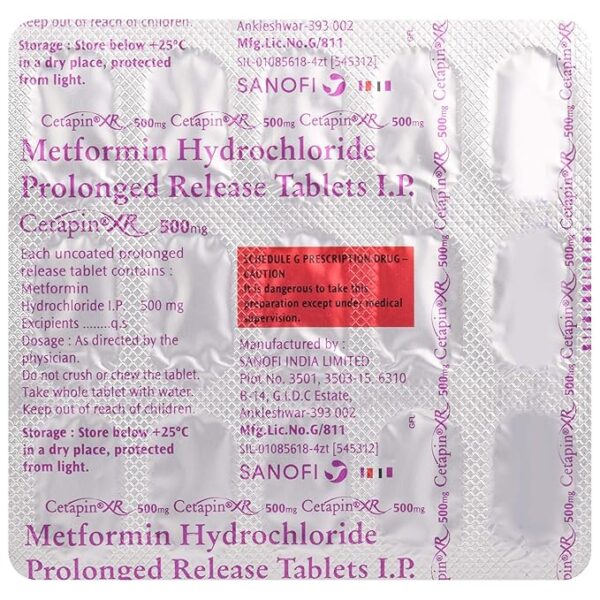 Cetapin XR 500mg Tablet - Image 3