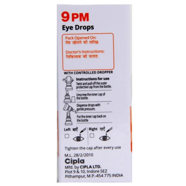 9 Pm Eye Drops - 2.5ml - Image 5