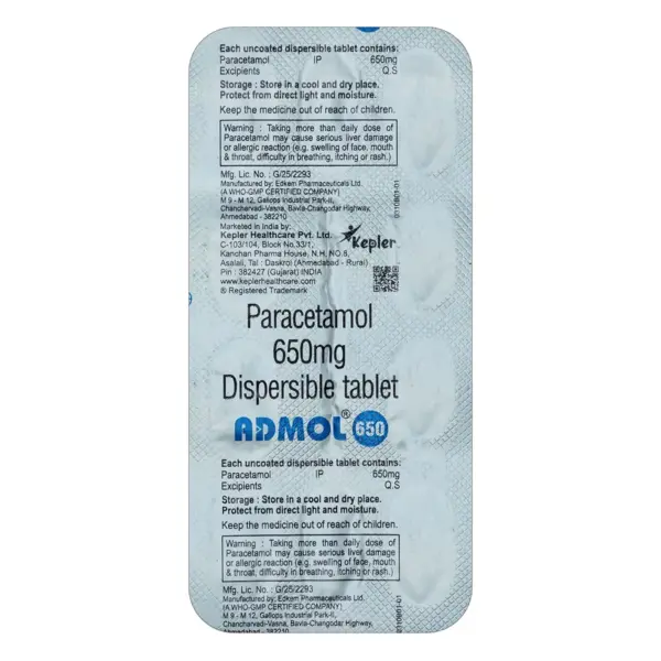Admol 650 Tablet DT - Image 2