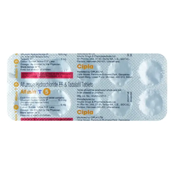 alfusin T 5 Tablet ER - Image 3