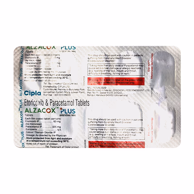 Alzacox Plus 60mg/325mg Tablet 1*10