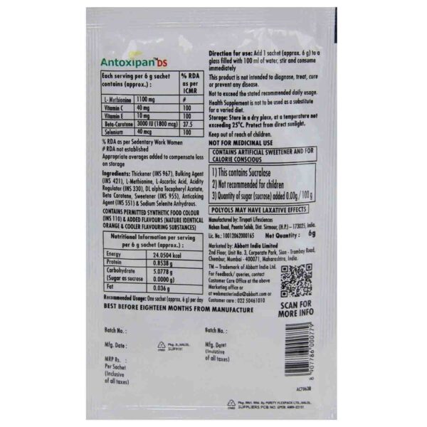 Antoxipan DS Sachet Orange & Cooler Gluten Free - Image 4