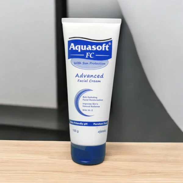 Aquasoft FC Advanced Facial Cream with Sun Protection Paraben-Free Face Care Product with Vitamin E 100g - Image 3