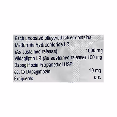 Vidaglo-DM 10mg/1000mg/100mg Tablet - Image 2
