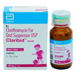 Claribid 250 DS Oral Suspension Combipack Fruit Punch
