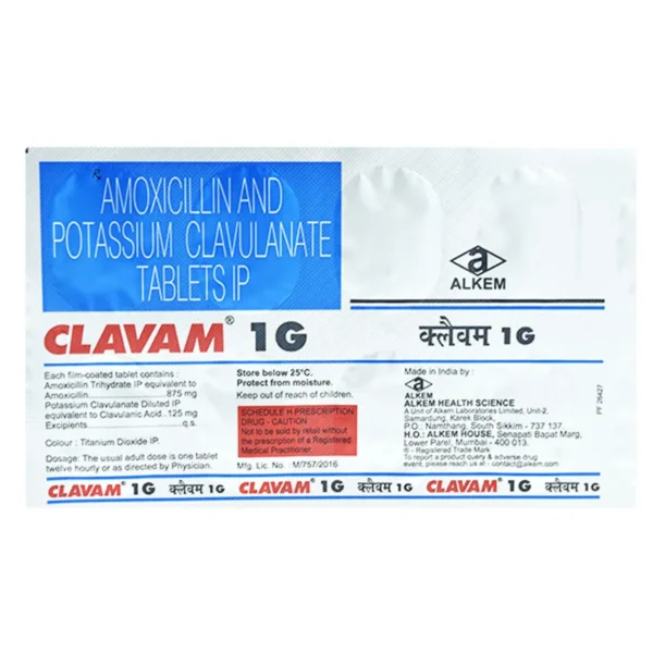 Clavam 1g Tablet - Image 4