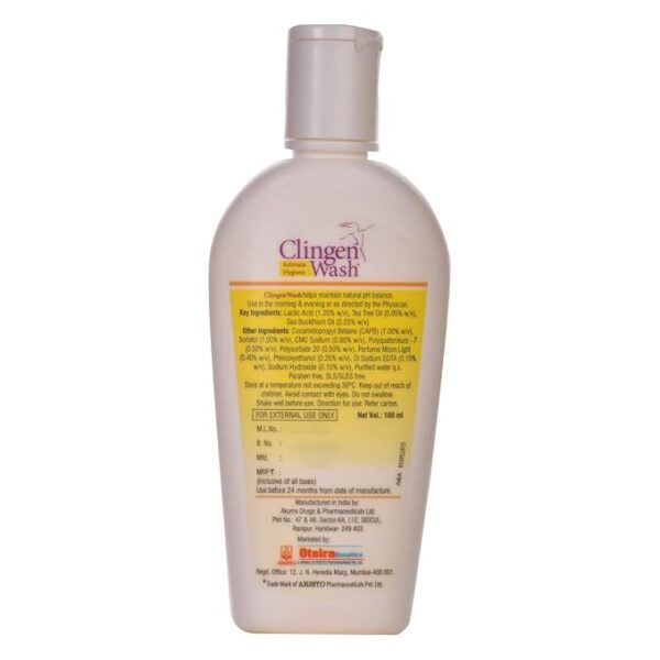 Clingen - Bottel of 100 ml Intimate Hygiene Wash - Image 3